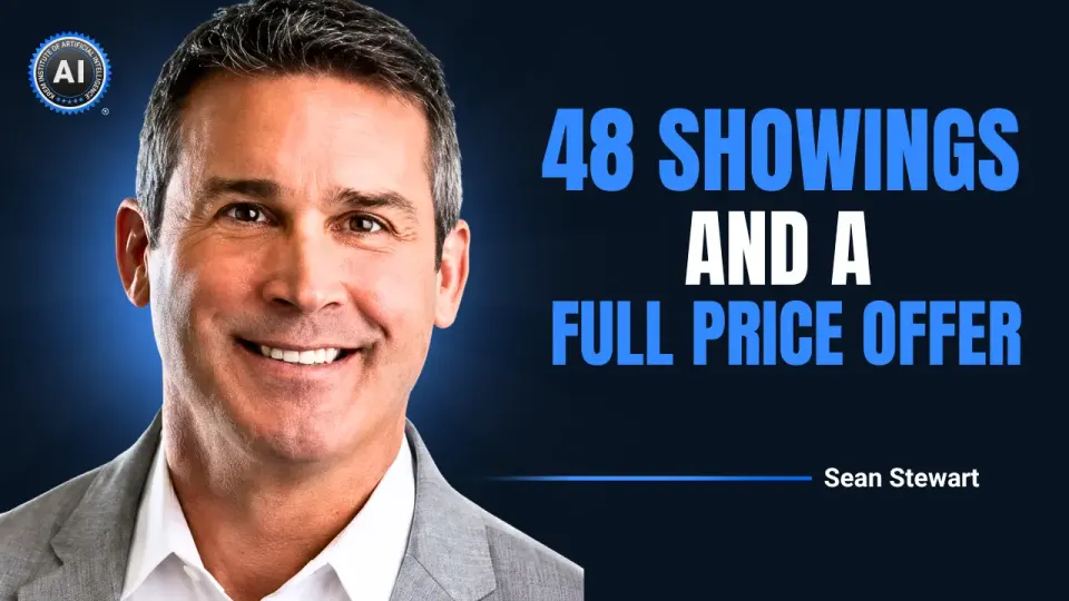 Sean Stewart Got 48 Showings and a Full Offer